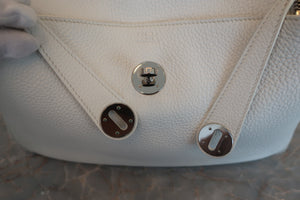 HERMES LINDY 30 Clemence leather White □K刻印 Shoulder bag 600060012