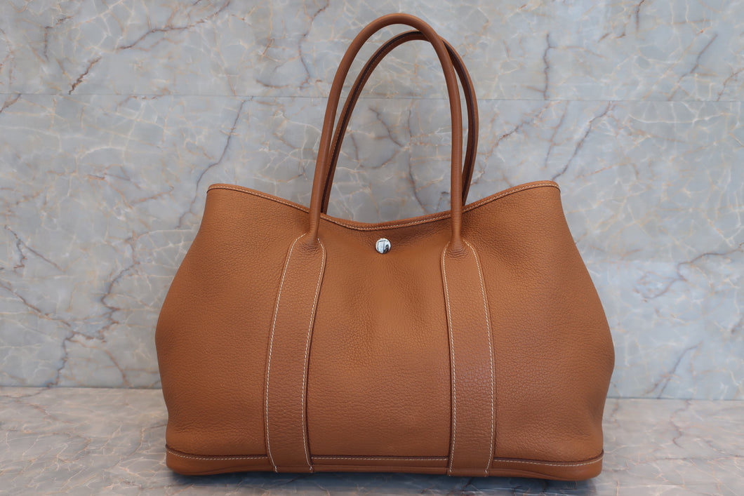 HERMES GARDEN PARTY PM Negonda leather Gold □N刻印 Tote bag 500100285