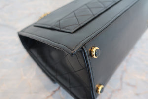 CHANEL/シャネル 2.55台形チェーンショルダーバッグ ラムスキン ブラック/ゴールド金具 ショルダーバッグ 700080155