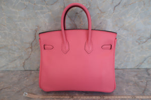 HERMES BIRKIN 25 Swift leather Rose azalee A Engraving Hand bag 600080200