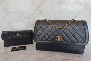 CHANEL/シャネル マトラッセチェーンショルダーバッグ ラムスキン ブラック/ゴールド金具 ショルダーバッグ 700090223