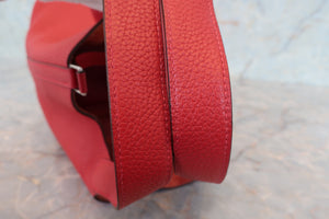 HERMES／エルメス ピコタンロックＭＭ トリヨンクレマンス ルージュカザック X刻印 ハンドバッグ 700040065