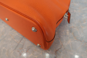 HERMES／BOLIDE 31 Clemence leather Orange □I Engraving Shoulder bag 600070142