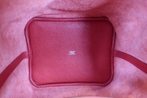 HERMES／エルメス ピコタンロックＭＭ トリヨンクレマンス ルージュカザック X刻印 ハンドバッグ 700040065