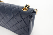 将图片加载到图库查看器，CHANEL/香奈儿 迷你CF 链条包 羊皮 Navy/Gold hardware(藏蓝色/金色金属) 肩背包 800100041
