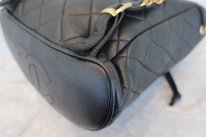 CHANEL/シャネル マトラッセチェーンリュック ラムスキン ブラック/ゴールド金具 リュック 700080162