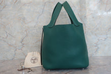 将图片加载到图库查看器，HERMES PICOTIN LOCK PM Clemence leather Malachite X刻印 Hand bag 600070072
