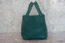 Load image into Gallery viewer, HERMES PICOTIN LOCK PM Clemence leather Malachite X Engraving Hand bag 600070072
