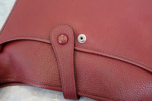 HERMES  EVELYNE 2GM Clemence leather Rouge H Shoulder bag 700040123