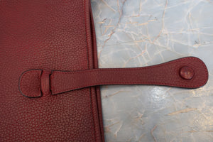 HERMES  EVELYNE 2GM Clemence leather Rouge H Shoulder bag 700040123