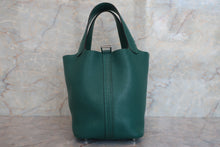 Load image into Gallery viewer, HERMES PICOTIN LOCK PM Clemence leather Malachite X Engraving Hand bag 600070072
