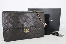 画像をギャラリービューアに読み込む, CHANEL/シャネル マトラッセプッシュロックチェーンショルダーバッグ ラムスキン ブラック/ゴールド金具 ショルダーバッグ 800090053
