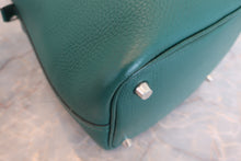 Load image into Gallery viewer, HERMES PICOTIN LOCK PM Clemence leather Malachite X Engraving Hand bag 600070072
