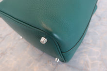 Load image into Gallery viewer, HERMES PICOTIN LOCK PM Clemence leather Malachite X Engraving Hand bag 600070072
