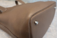 将图片加载到图库查看器，HERMES PICOTIN LOCK MM Clemence leather Etoupe gray D刻印 Hand bag 800080178
