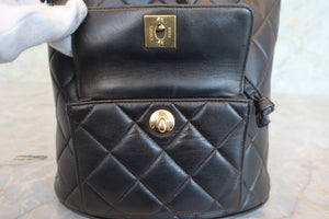 CHANEL/シャネル マトラッセチェーンリュック ラムスキン ブラック/ゴールド金具 リュック 700080162