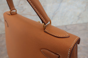 HERMES／エルメス ケリー28 クシュベル ナチュラル 〇X刻印 ショルダーバッグ 700070080