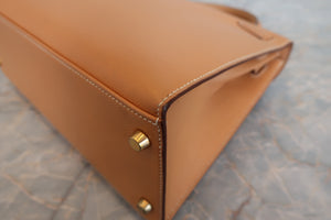 HERMES／エルメス ケリー28 クシュベル ナチュラル 〇X刻印 ショルダーバッグ 700070080