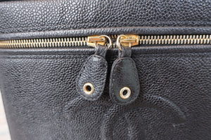 CHANEL/シャネル ココマークバニティ キャビアスキン ブラック/ゴールド金具 バニティ 700090220