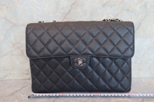 CHANEL/シャネル 中マトラッセシングルフラップチェーンショルダーバッグ キャビアスキン ネイビー/シルバー金具 ショルダーバッグ 700080164