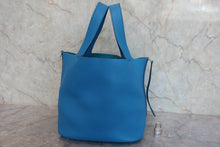 画像をギャラリービューアに読み込む, HERMES／エルメス ピコタンロックGM トリヨンクレマンス ブルーザンジバル X刻印 ハンドバッグ 800020206
