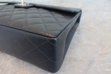 Load image into Gallery viewer, CHANEL Medium Matelasse Single flap chain shoulder bag Caviar skin Navy/Silver hadware Shoulder bag 700080164
