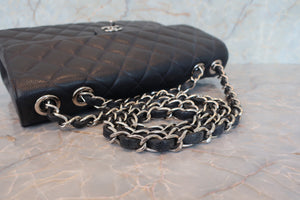 CHANEL/シャネル 中マトラッセシングルフラップチェーンショルダーバッグ キャビアスキン ネイビー/シルバー金具 ショルダーバッグ 700080164