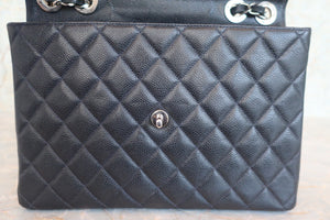 CHANEL/シャネル 中マトラッセシングルフラップチェーンショルダーバッグ キャビアスキン ネイビー/シルバー金具 ショルダーバッグ 700080164