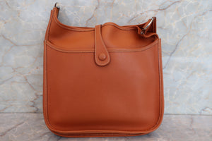 HERMES EVELYNE 2PM Graine Couchevel leather Cognac □H Engraving Shoulder bag 700030200