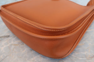 HERMES EVELYNE 2PM Graine Couchevel leather Cognac □H Engraving Shoulder bag 700030200