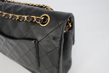 画像をギャラリービューアに読み込む, CHANEL/シャネル マトラッセＷフラップＷチェーンショルダーバッグ ラムスキン ブラック/ゴールド金具 ショルダーバッグ 800090051
