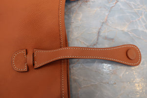 HERMES EVELYNE 2PM Graine Couchevel leather Cognac □H Engraving Shoulder bag 700030200