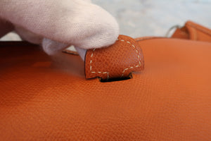 HERMES EVELYNE 2PM Graine Couchevel leather Cognac □H Engraving Shoulder bag 700030200