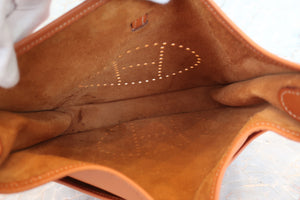 HERMES EVELYNE 2PM Graine Couchevel leather Cognac □H Engraving Shoulder bag 700030200