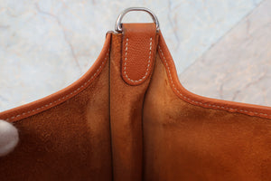 HERMES EVELYNE 2PM Graine Couchevel leather Cognac □H Engraving Shoulder bag 700030200