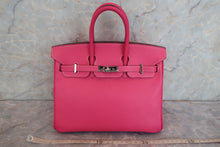 Load image into Gallery viewer, HERMES BIRKIN 25 Epsom leather Rose tyrien □Q Engraving Hand bag 600080192
