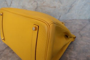 HERMES／エルメス バーキン35 トリヨンクレマンス ジョーヌ □G刻印 ハンドバッグ 700070165
