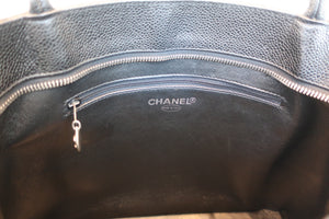 CHANEL/シャネル 復刻トート キャビアスキン ブラック/シルバー金具 トートバッグ 600090254