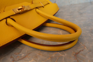 HERMES／エルメス バーキン35 トリヨンクレマンス ジョーヌ □G刻印 ハンドバッグ 700070165