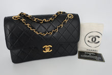 将图片加载到图库查看器，CHANEL/香奈儿 CF 双盖 链条包 羊皮 Black/Gold hardware(黑色/金色金属) 肩背包 800100046
