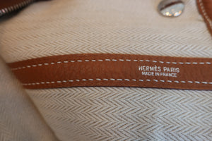 HERMES／エルメス ガーデンパーティPM ネゴンダ ゴールド □N刻印 トートバッグ 600070082