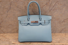 Load image into Gallery viewer, HERMES BIRKIN 30 Epsom leather Blue du nord Y Engraving Hand bag 600120282
