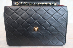 CHANEL/シャネル マトラッセチェーンショルダーバッグ ラムスキン ブラック/ゴールド金具 ショルダーバッグ 700080159