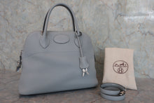 Load image into Gallery viewer, HERMES／BOLIDE 31 Clemence leather Blue pale T Engraving Shoulder bag 800070078
