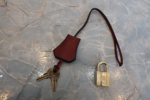 HERMES／エルメス バーキン30 トワルアッシュ/レザー ベージュ/ルージュアッシュ □F刻印 ハンドバッグ 700090211