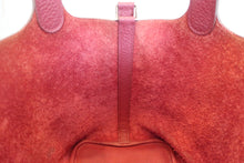 将图片加载到图库查看器，HERMES PICOTIN LOCK PM Clemence leather Ruby □R刻印 Hand bag 600050225

