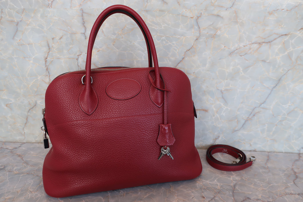HERMES／エルメス ボリード35 トリヨンクレマンス ルージュアッシュ □R刻印 ショルダーバッグ 700110010