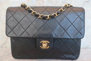 CHANEL/香奈儿 迷你CF 单盖 链条包 羊皮 Black/Gold hadware(黑色/金色金属) 肩背包 600070086