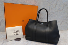 将图片加载到图库查看器，HERMES  GARDEN PARTY PM Negonda leather Black □K刻印 Tote bag 700010005
