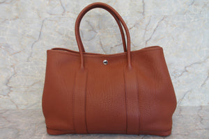 HERMES  GARDEN PARTY PM Negonda leather Cuivre □O Engraving Tote bag 600120270